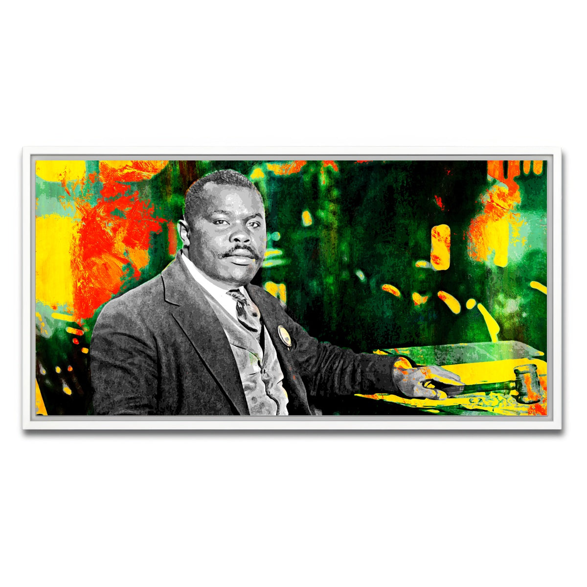 AUTO-MOCKUP WHITE | Marcus Garvey | 1 Piece | White Framed Canvas | group=2x1