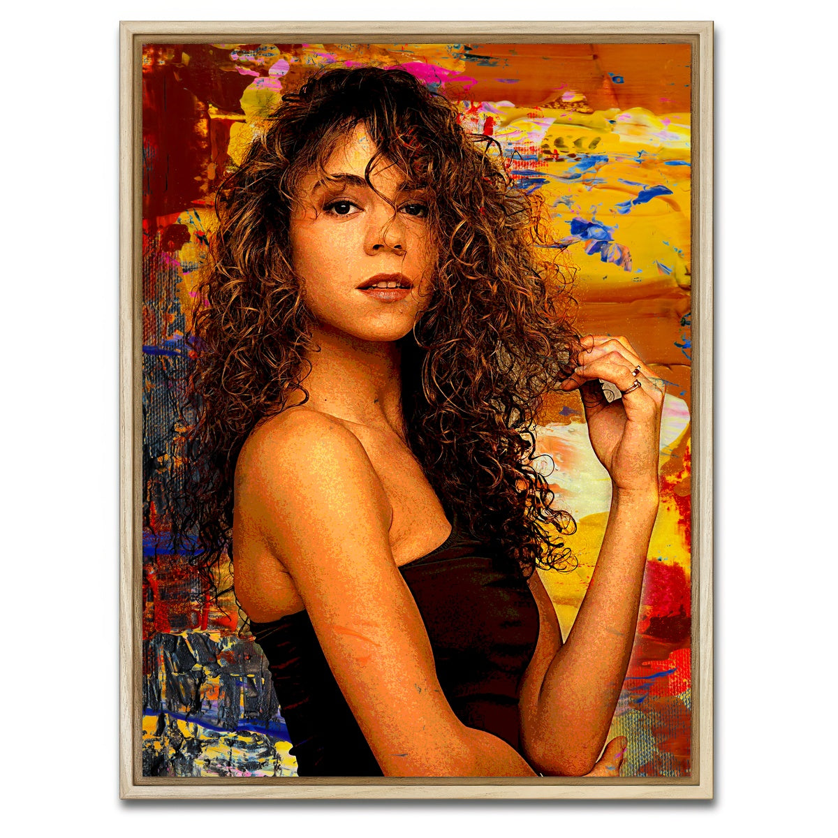 AUTO-MOCKUP WHITE | Mariah Carey | 1 Piece | Natural Framed Canvas | group=3x4