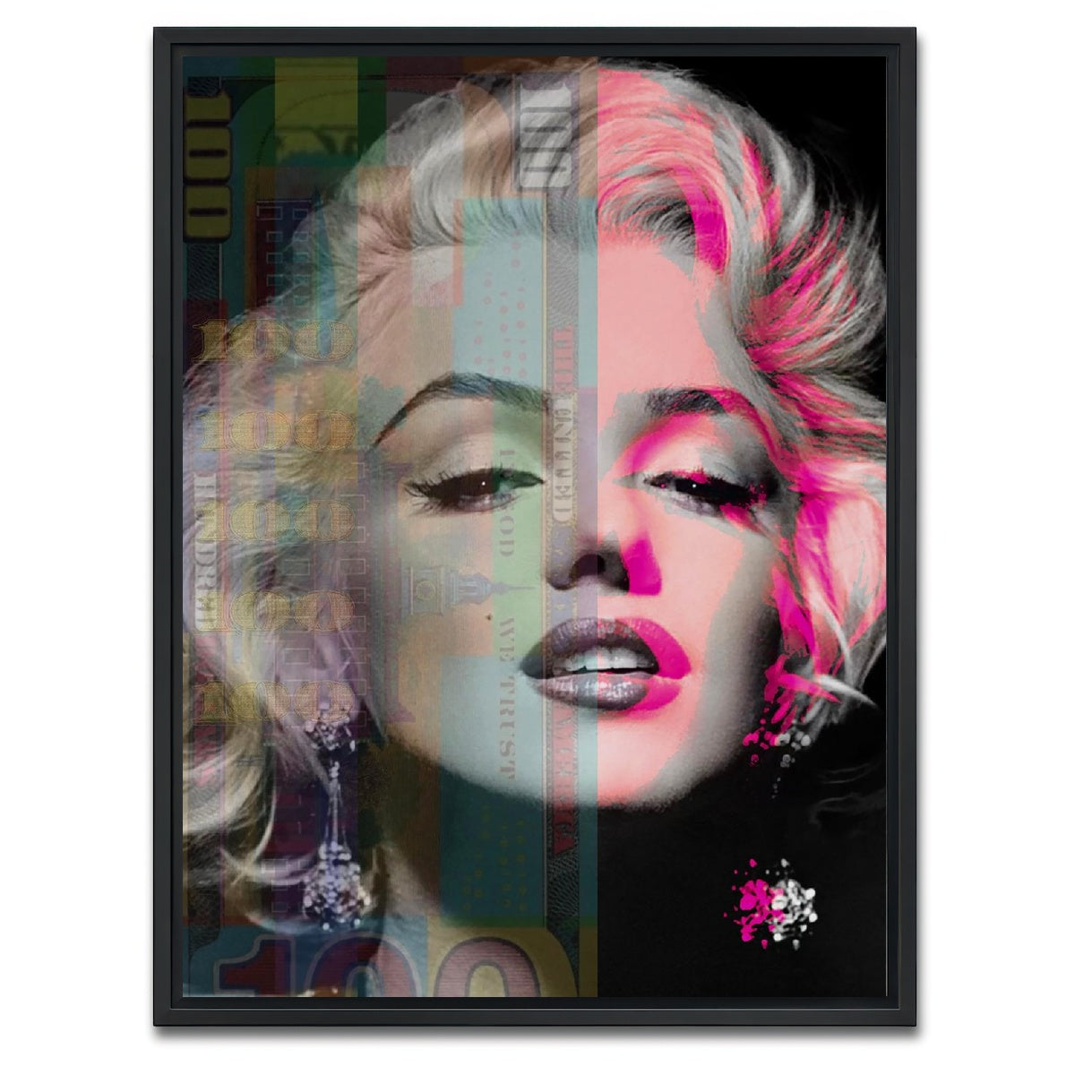 AUTO-MOCKUP WHITE | Marilyn 100 | 1 Piece | Black Framed Canvas | group=3x4