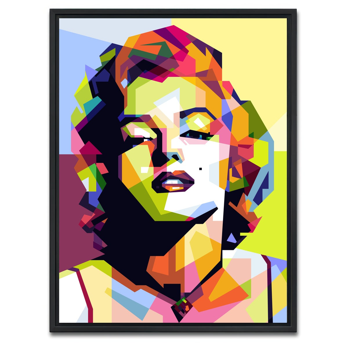 AUTO-MOCKUP WHITE | Marilyn Monroe Pop Art | 1 Piece | Black Framed Canvas | group=3x4