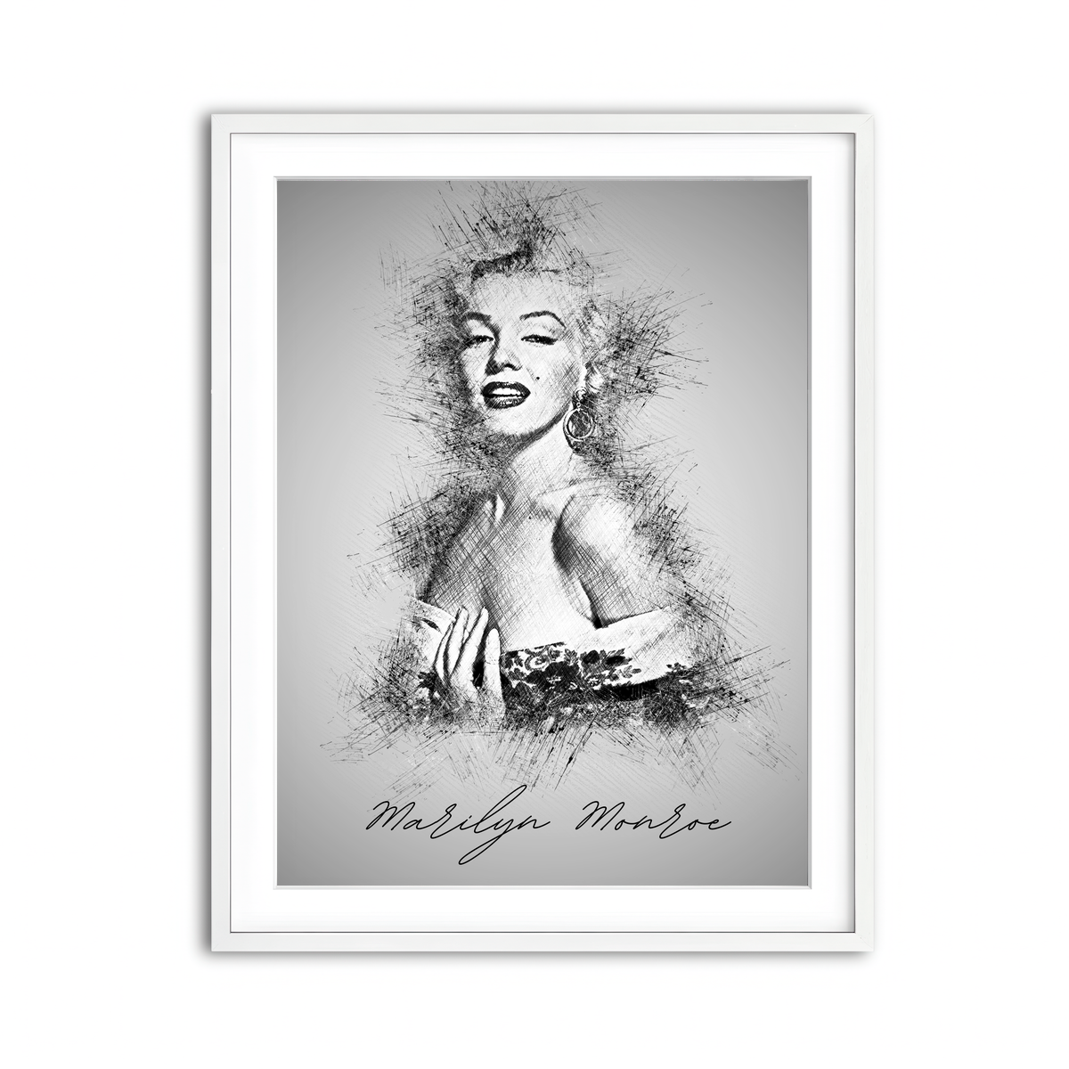 Framed Print 3x4 White