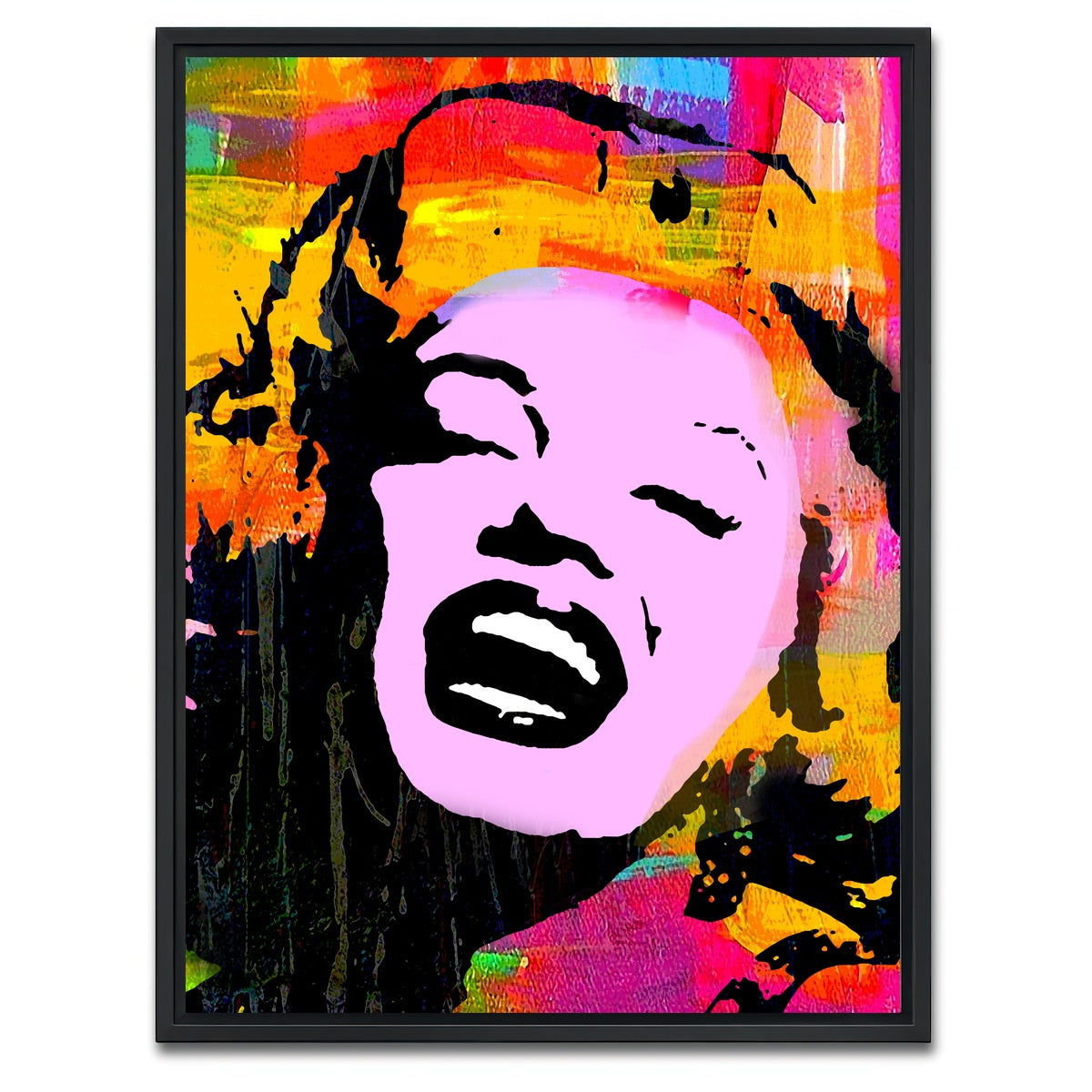 AUTO-MOCKUP WHITE | Marilyn Pink | 1 Piece | Black Framed Canvas | group=3x4