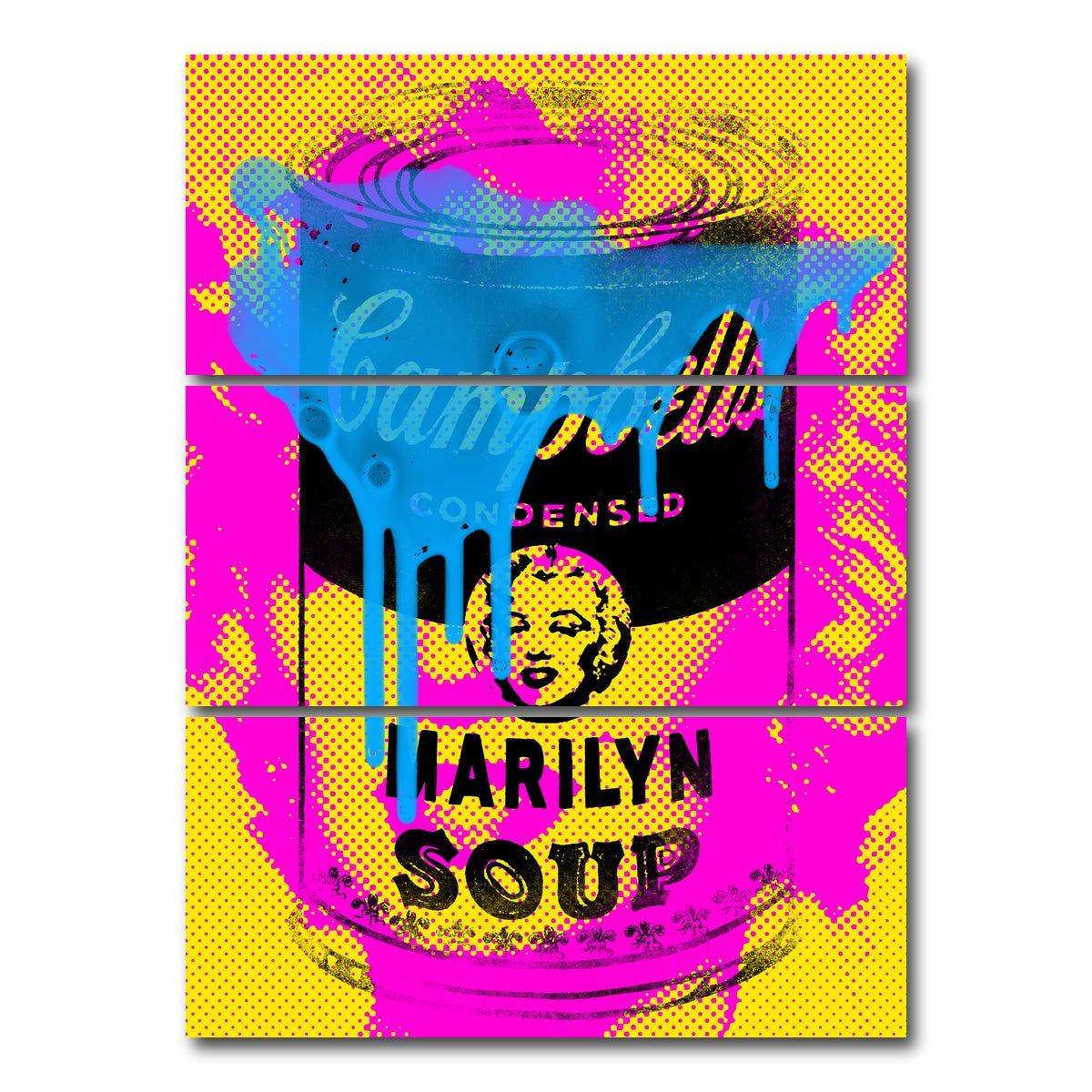 AUTO-MOCKUP WHITE | Marilyn Soup | 3 Piece | Gallery Wrap Canvas | group=8x18_stacked