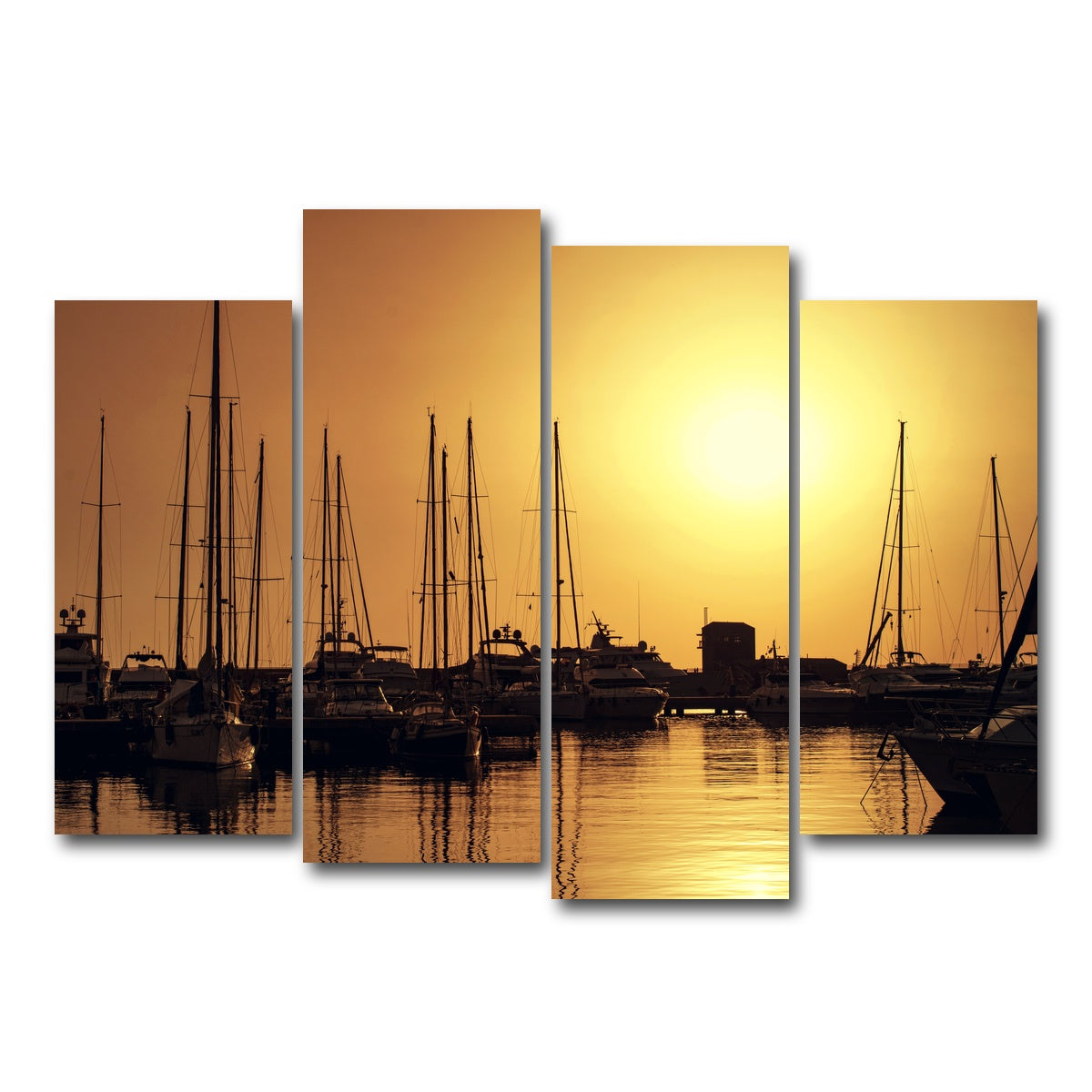 AUTO-MOCKUP WHITE | Marina di Pisa Sunset Tuscany Italy | 4 Piece | Gallery Wrap Canvas | group=4_normal