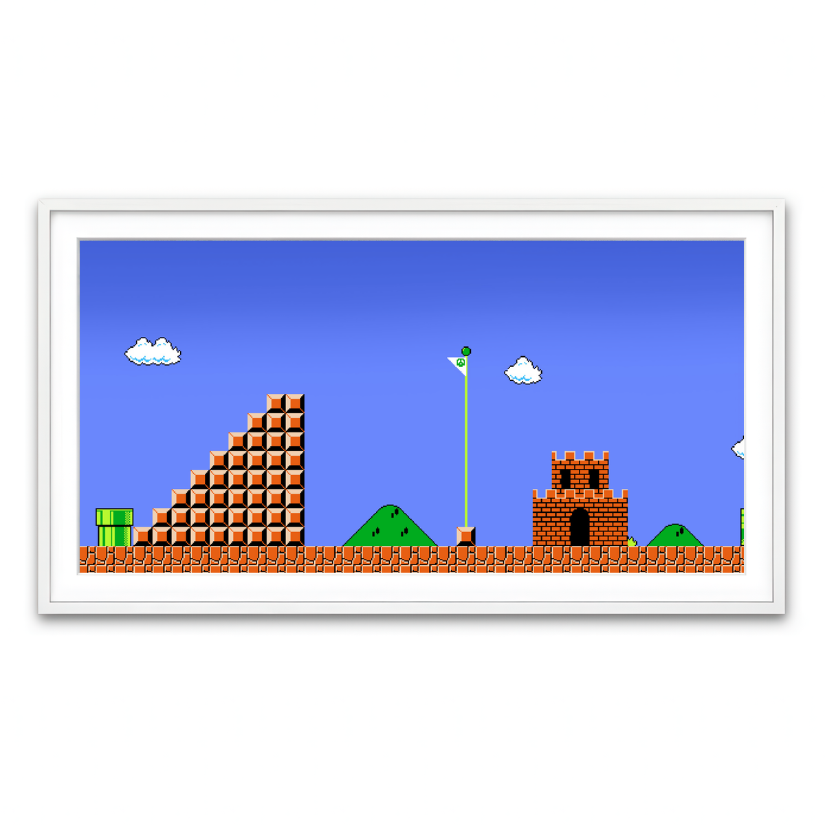 Framed Print 2x1 White