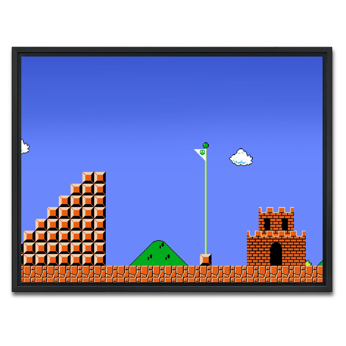 AUTO-MOCKUP WHITE | Mario Bros Finish Line | 1 Piece | Black Framed Canvas | group=4x3