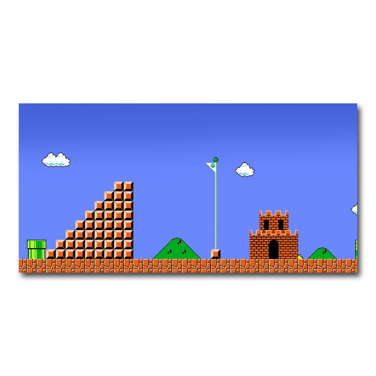 AUTO-MOCKUP WHITE | Mario Bros Finish Line | 1 Piece | Gallery Wrap Canvas | group=2x1