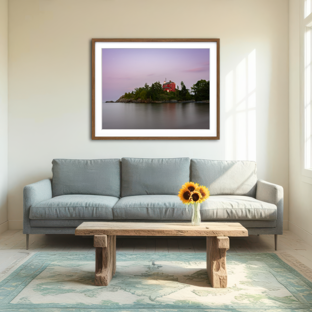 AUTO-MOCKUP ROOM | Marquette Harbor Lighthouse Wall Art