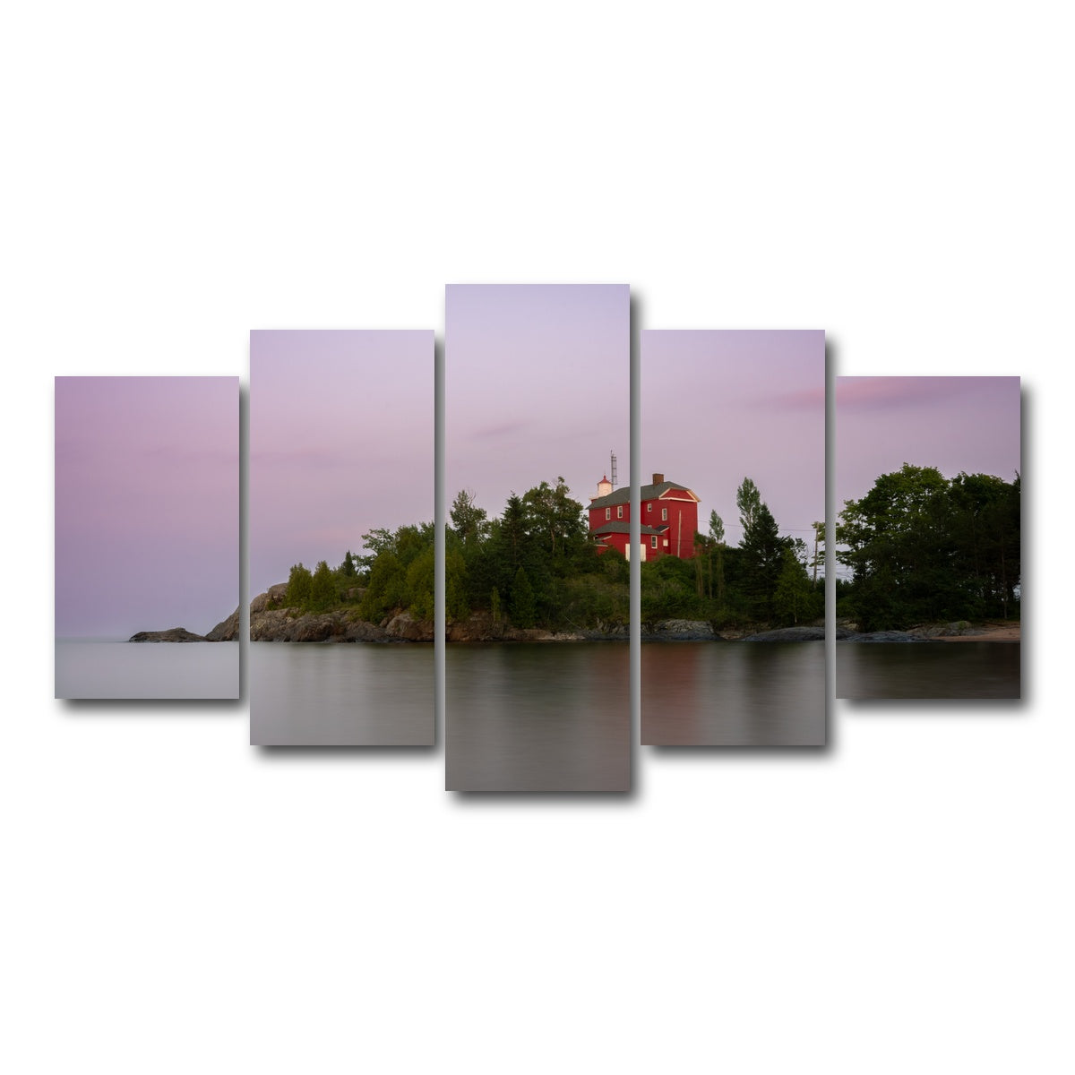 AUTO-MOCKUP WHITE | Marquette Harbor Lighthouse | 5 Piece | Gallery Wrap Canvas | group=5_normal