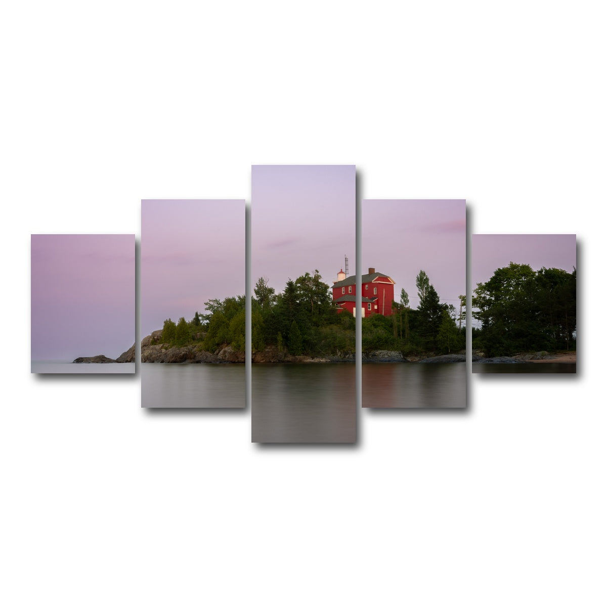 AUTO-MOCKUP WHITE | Marquette Harbor Lighthouse | 5 Piece | Gallery Wrap Canvas | group=5_short