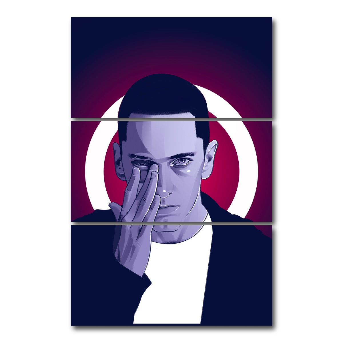 AUTO-MOCKUP WHITE | Marshall Mathers | 3 Piece | Gallery Wrap Canvas | group=12x24_stacked