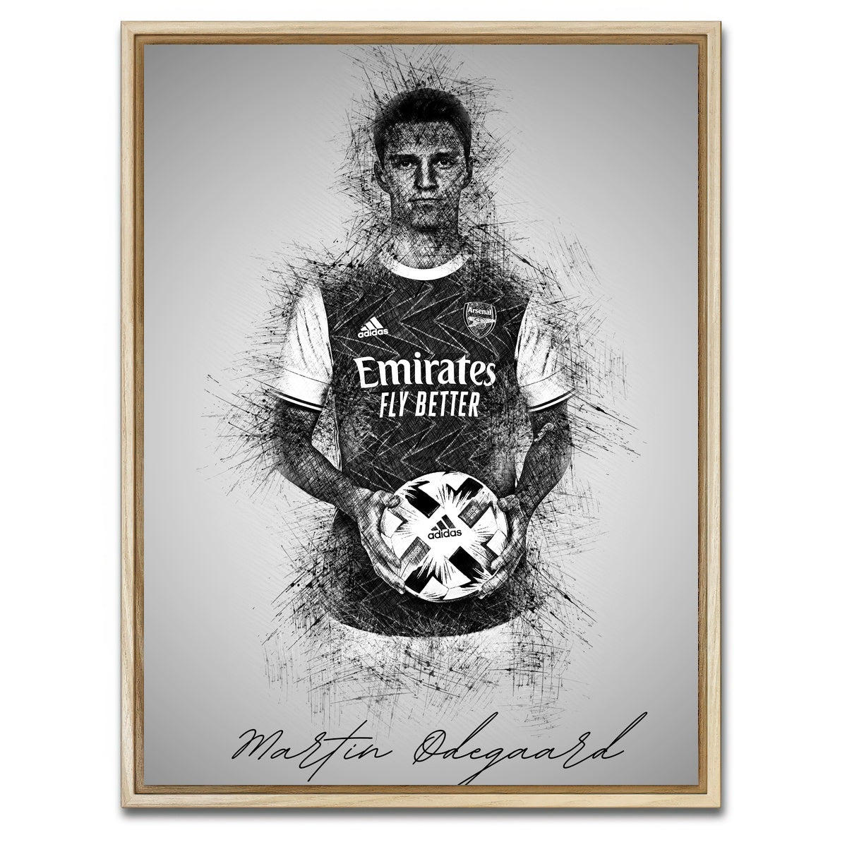 AUTO-MOCKUP WHITE | Martin Odegaard | 1 Piece | Natural Framed Canvas | group=3x4