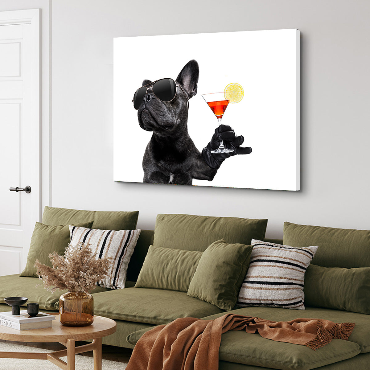 Martini Dog Wall Art