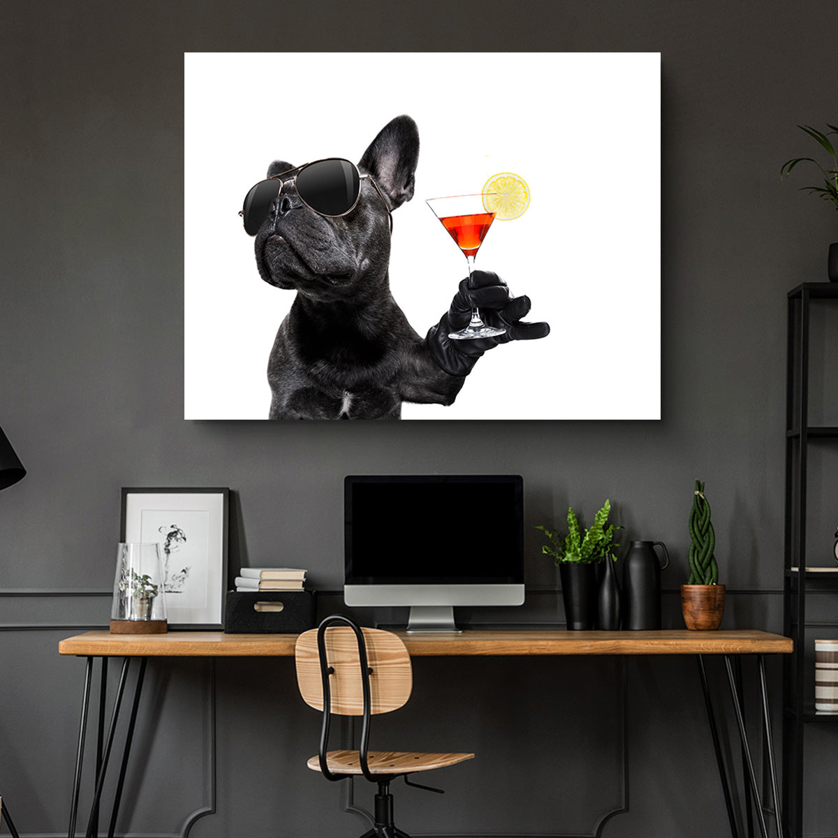Martini Dog Wall Art