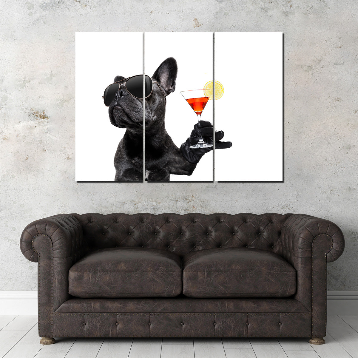 Martini Dog Wall Art