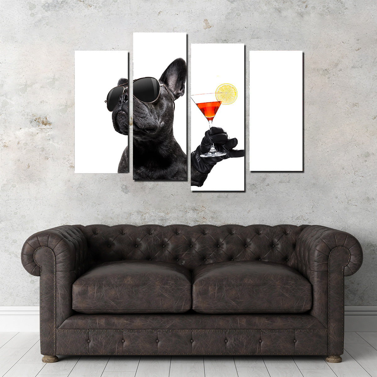 Martini Dog Wall Art