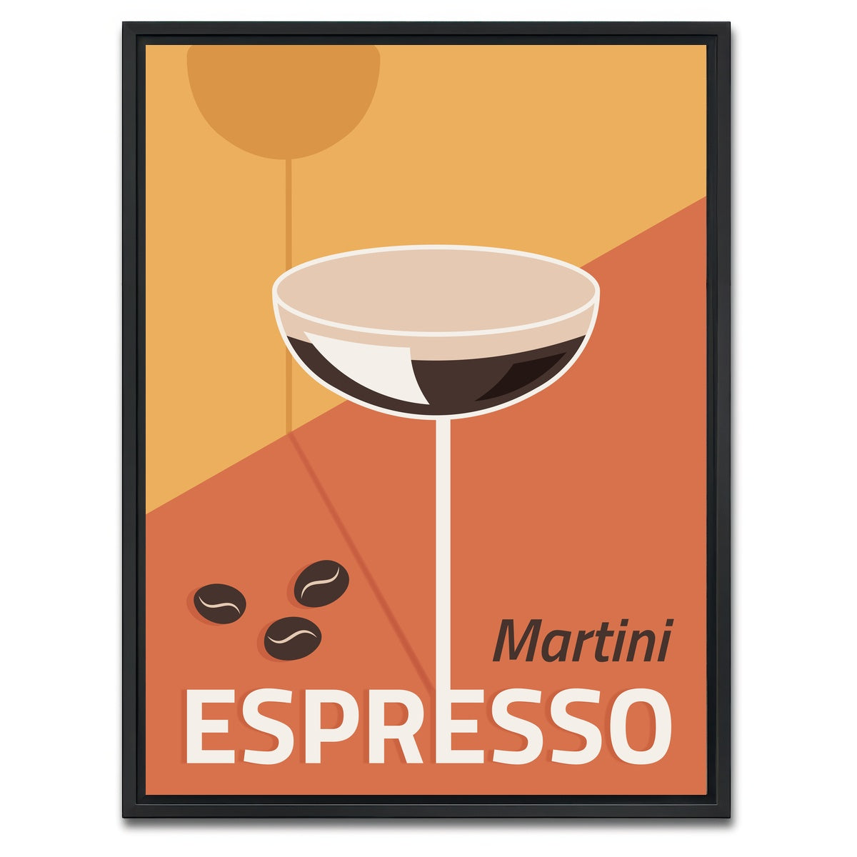 AUTO-MOCKUP WHITE | Martini Espresso Drink | 1 Piece | Black Framed Canvas | group=3x4