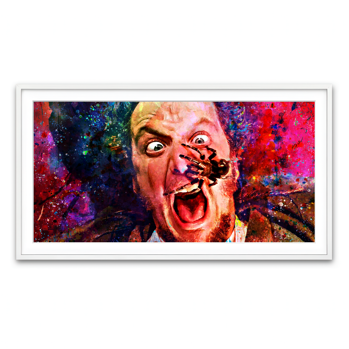 Framed Print 2x1 White