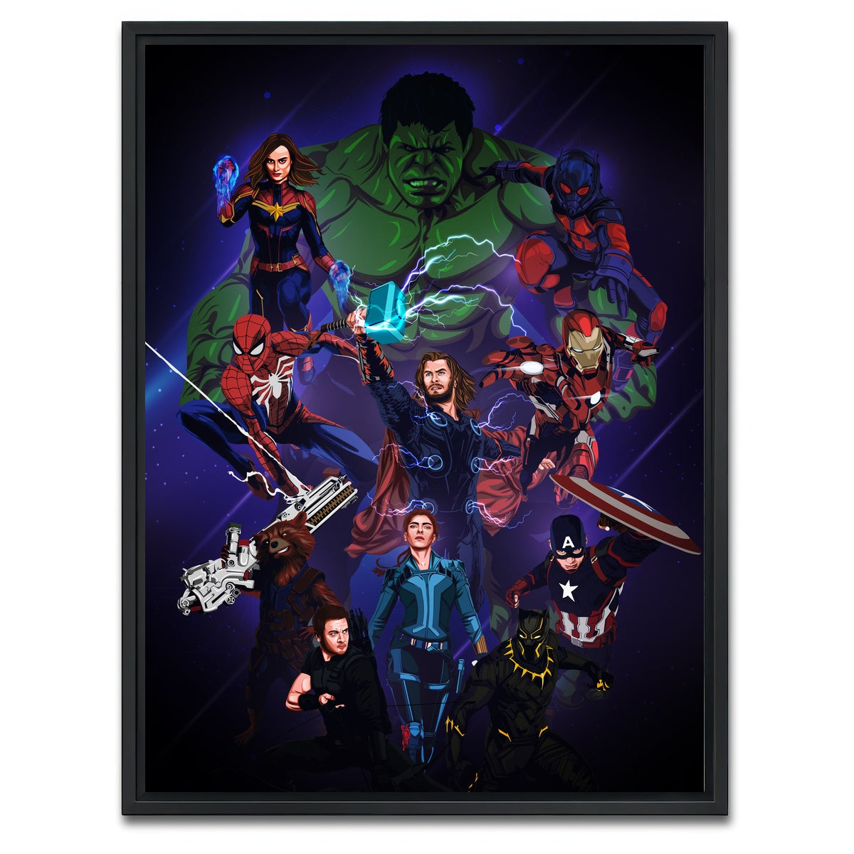 AUTO-MOCKUP WHITE | Marvel Characters | 1 Piece | Black Framed Canvas | group=3x4