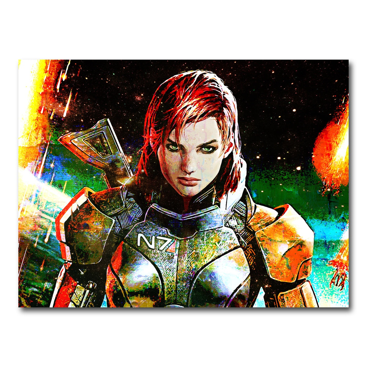 AUTO-MOCKUP WHITE | Mass Effect Femshep | 1 Piece | Gallery Wrap Canvas | group=4x3