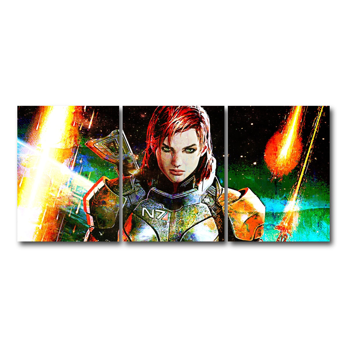 AUTO-MOCKUP WHITE | Mass Effect Femshep | 3 Piece | Gallery Wrap Canvas | group=18x24