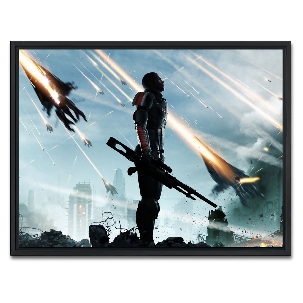 AUTO-MOCKUP WHITE | Mass Effect | 1 Piece | Black Framed Canvas | group=4x3