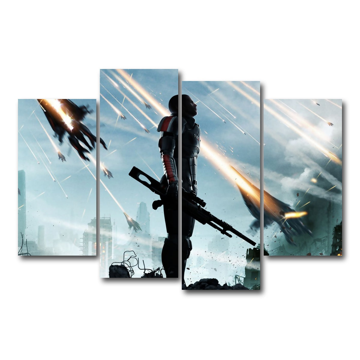 AUTO-MOCKUP WHITE | Mass Effect | 4 Piece | Gallery Wrap Canvas | group=4_short