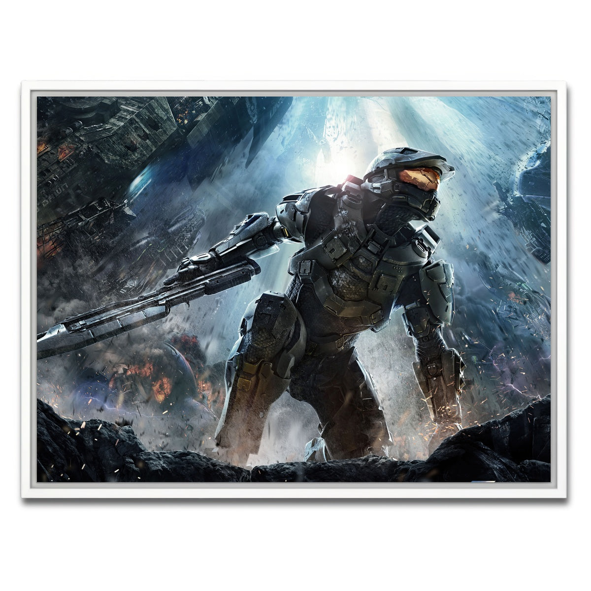 AUTO-MOCKUP WHITE | Master Chief | 1 Piece | White Framed Canvas | group=4x3