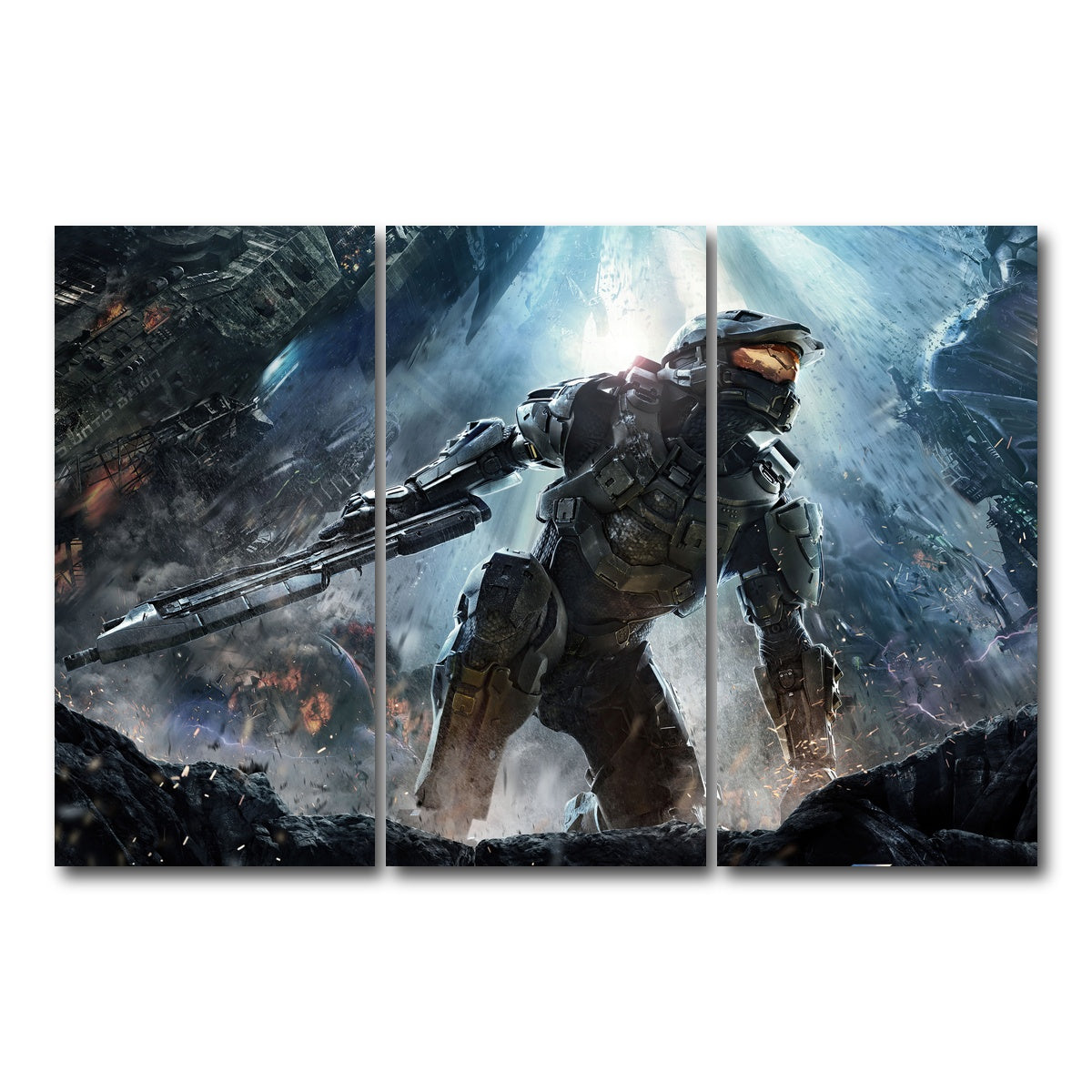 AUTO-MOCKUP WHITE | Master Chief | 3 Piece | Gallery Wrap Canvas | group=12x24