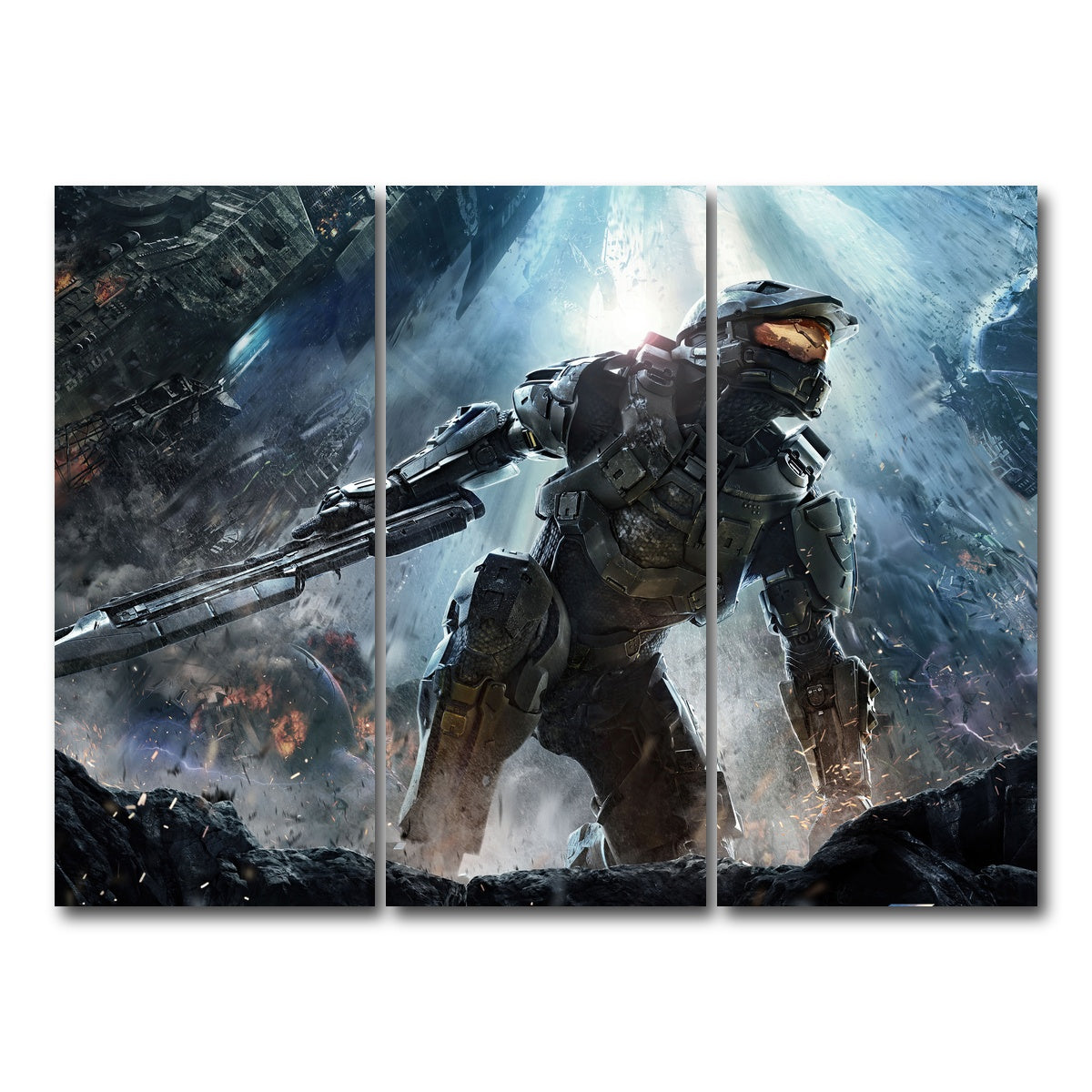 AUTO-MOCKUP WHITE | Master Chief | 3 Piece | Gallery Wrap Canvas | group=8x18