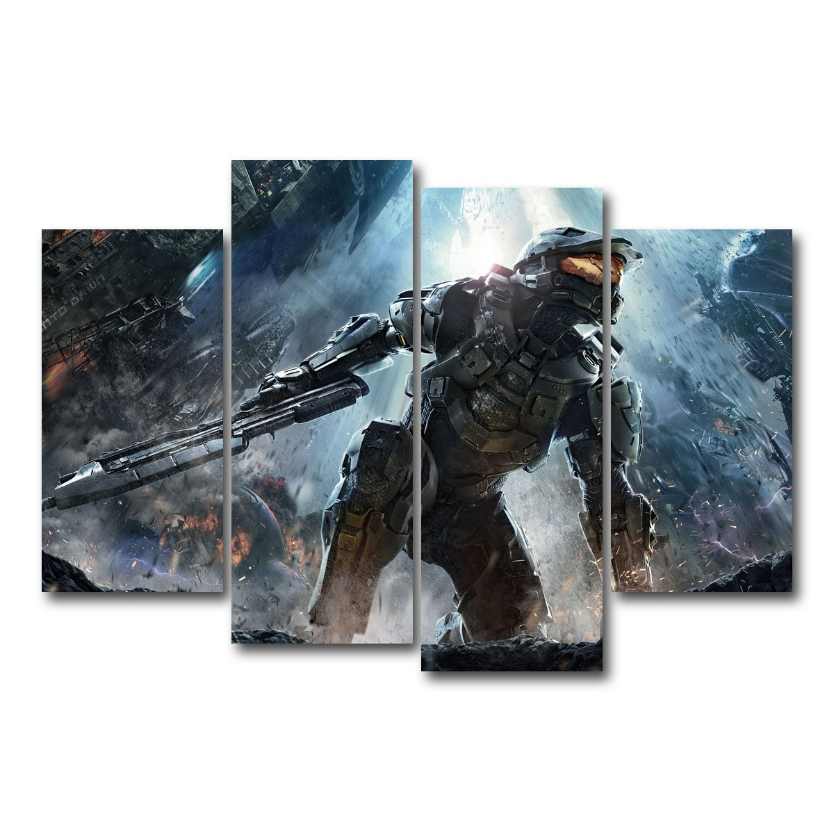 AUTO-MOCKUP WHITE | Master Chief | 4 Piece | Gallery Wrap Canvas | group=4_short