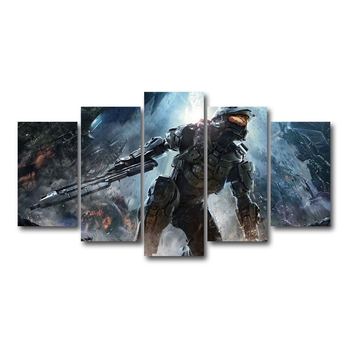 AUTO-MOCKUP WHITE | Master Chief | 5 Piece | Gallery Wrap Canvas | group=5_normal