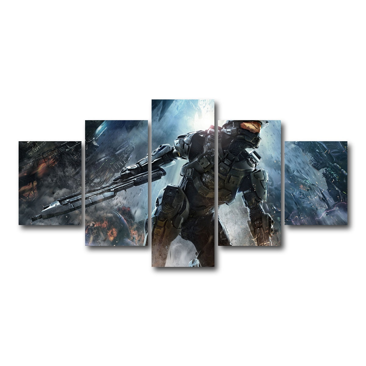 AUTO-MOCKUP WHITE | Master Chief | 5 Piece | Gallery Wrap Canvas | group=5_short