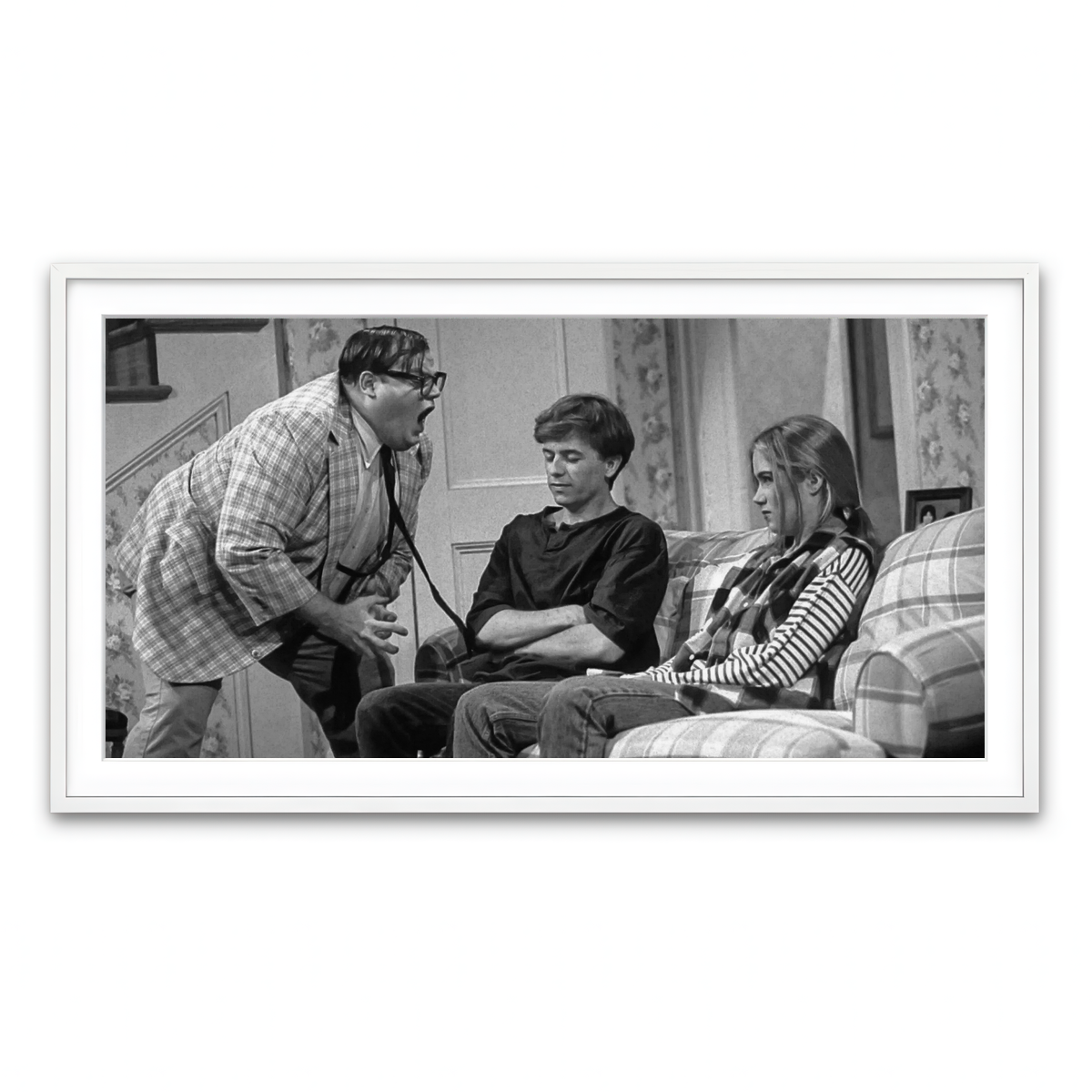 Framed Print 2x1 White