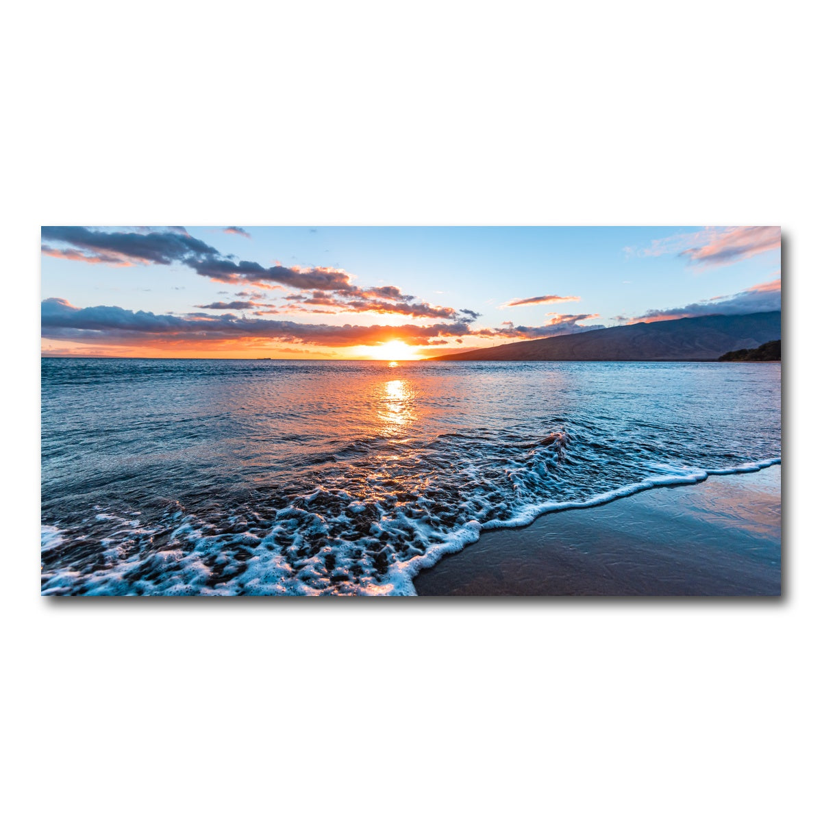 AUTO-MOCKUP WHITE | Maui Beach Sunset | 1 Piece | Gallery Wrap Canvas | group=2x1