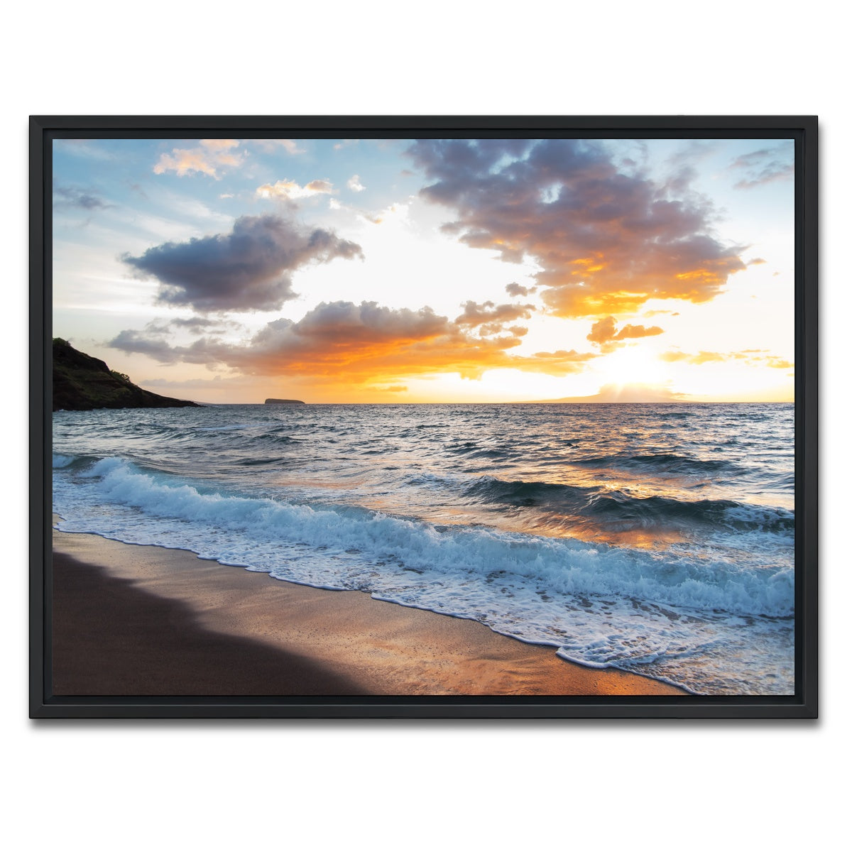 AUTO-MOCKUP WHITE | Maui Black Sand | 1 Piece | Black Framed Canvas | group=4x3