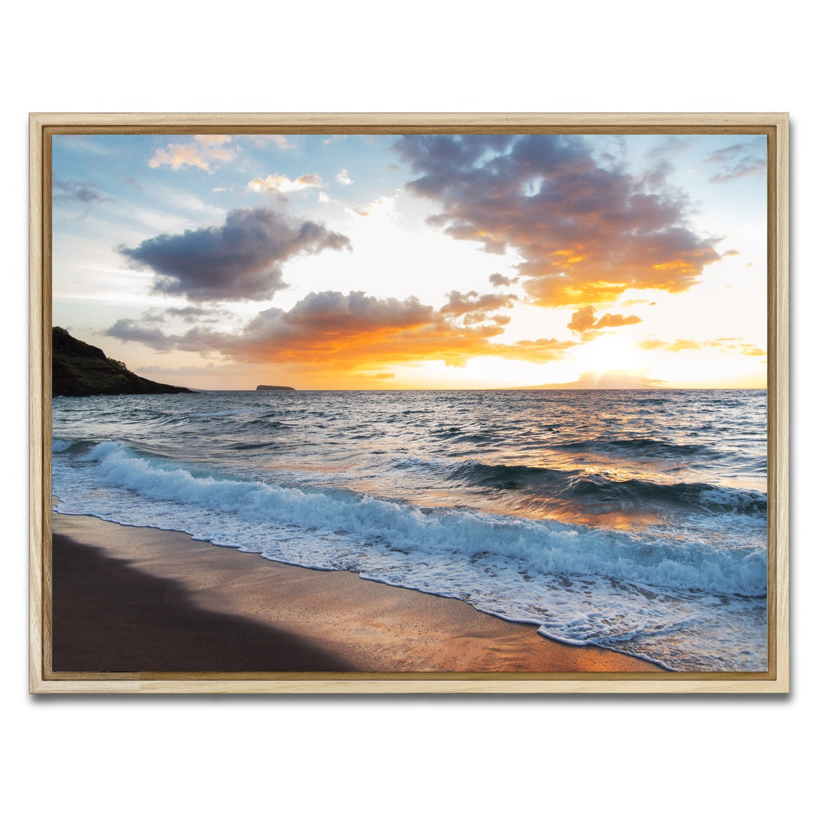 AUTO-MOCKUP WHITE | Maui Black Sand | 1 Piece | Natural Framed Canvas | group=4x3