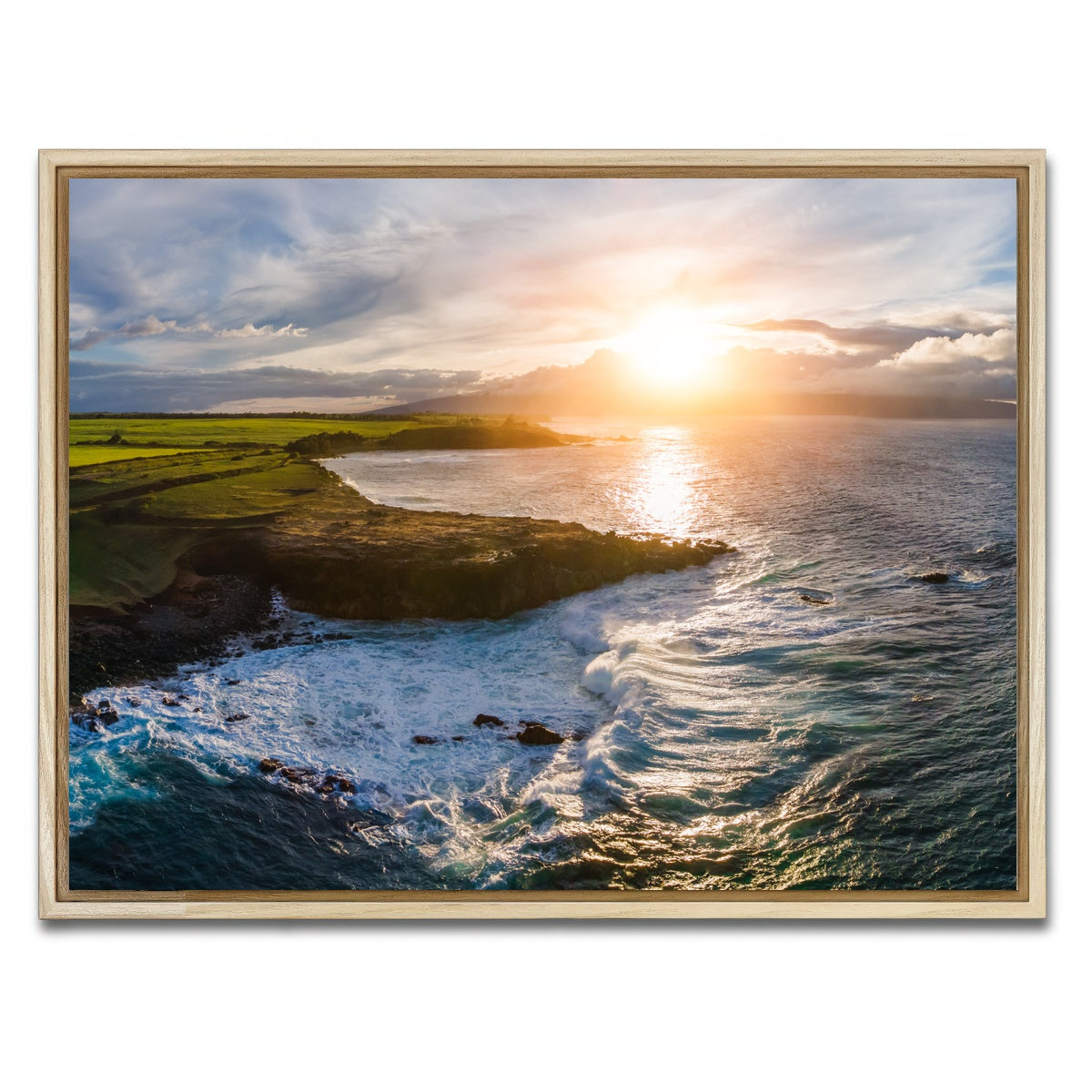 AUTO-MOCKUP WHITE | Maui Coast Sunny | 1 Piece | Natural Framed Canvas | group=4x3