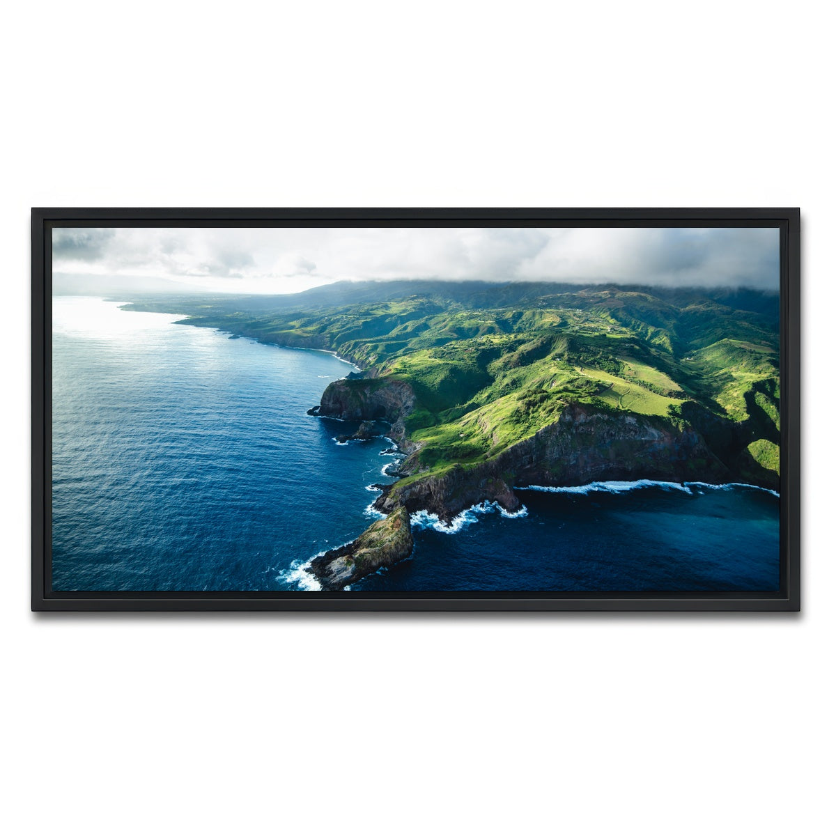 AUTO-MOCKUP WHITE | Maui Coast | 1 Piece | Black Framed Canvas | group=2x1