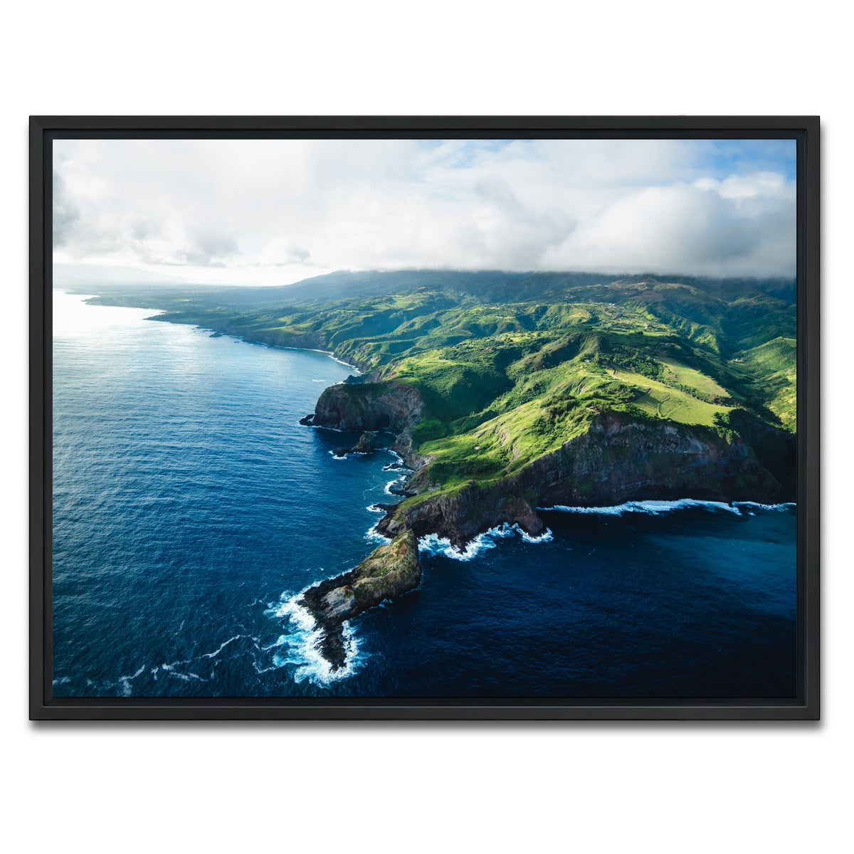 AUTO-MOCKUP WHITE | Maui Coast | 1 Piece | Black Framed Canvas | group=4x3