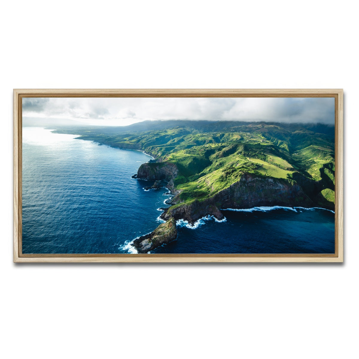 AUTO-MOCKUP WHITE | Maui Coast | 1 Piece | Natural Framed Canvas | group=2x1