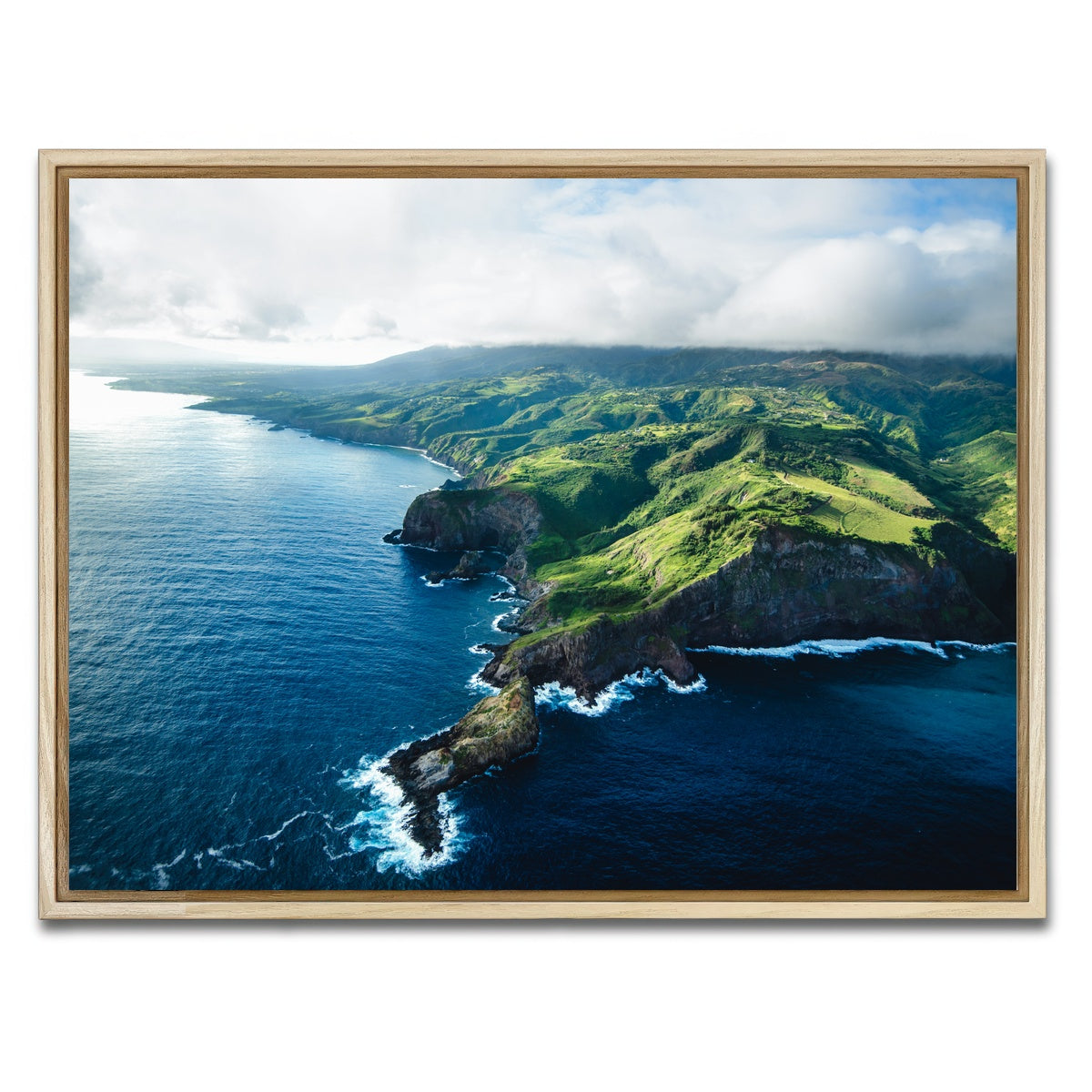 AUTO-MOCKUP WHITE | Maui Coast | 1 Piece | Natural Framed Canvas | group=4x3