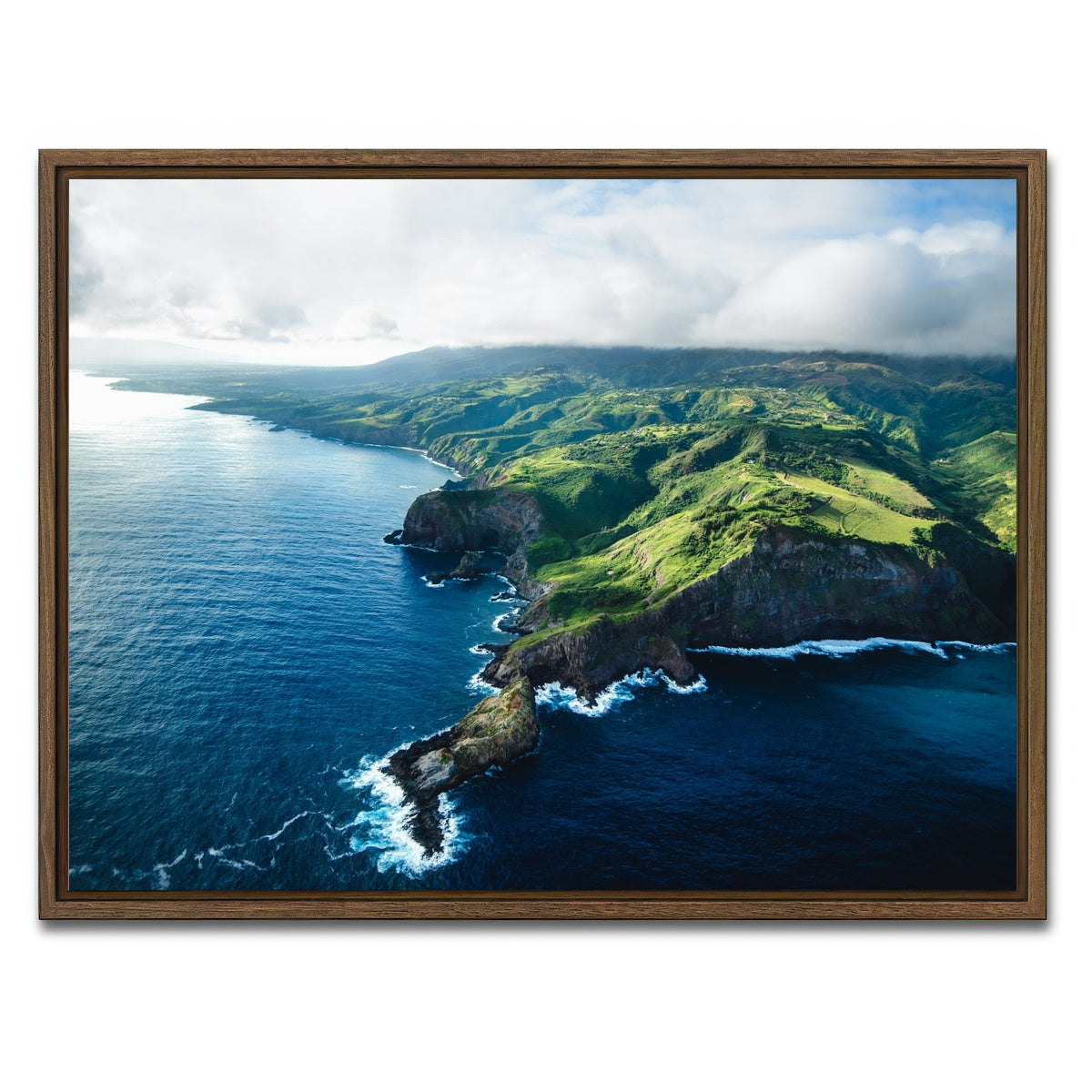 AUTO-MOCKUP WHITE | Maui Coast | 1 Piece | Walnut Framed Canvas | group=4x3