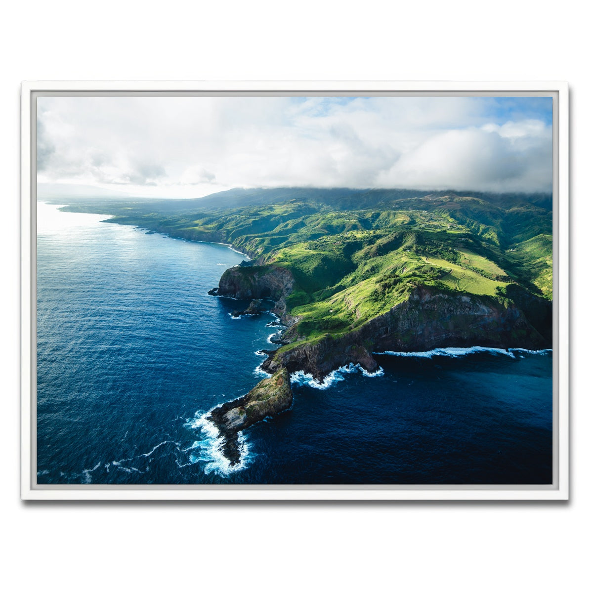 AUTO-MOCKUP WHITE | Maui Coast | 1 Piece | White Framed Canvas | group=4x3