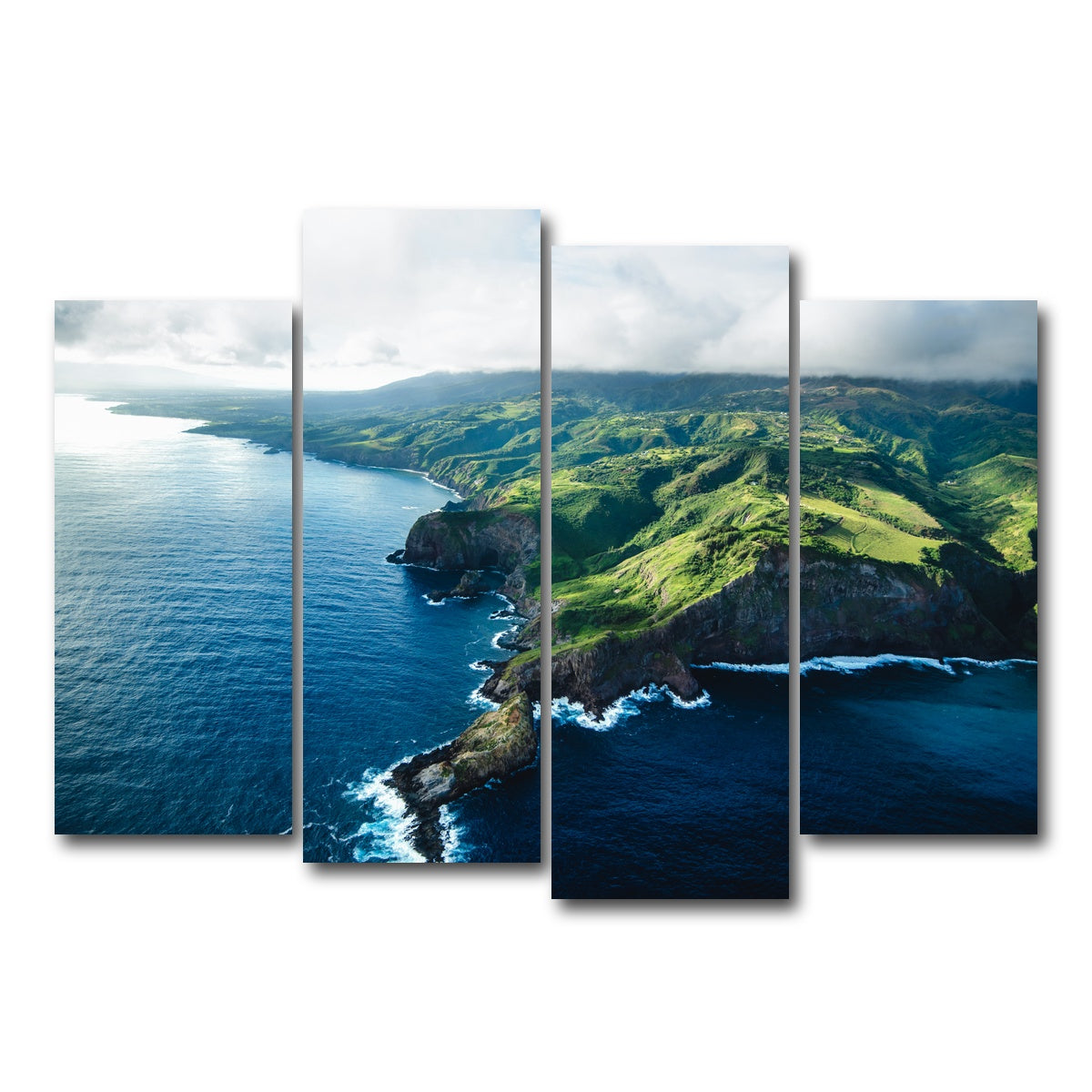 AUTO-MOCKUP WHITE | Maui Coast | 4 Piece | Gallery Wrap Canvas | group=4_normal