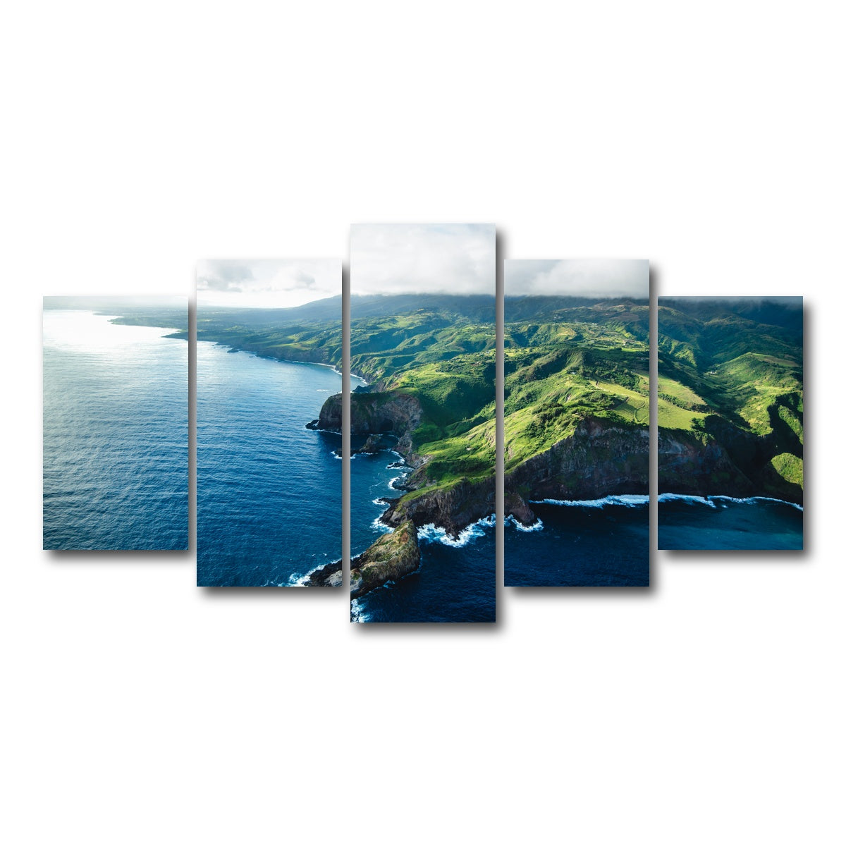AUTO-MOCKUP WHITE | Maui Coast | 5 Piece | Gallery Wrap Canvas | group=5_normal