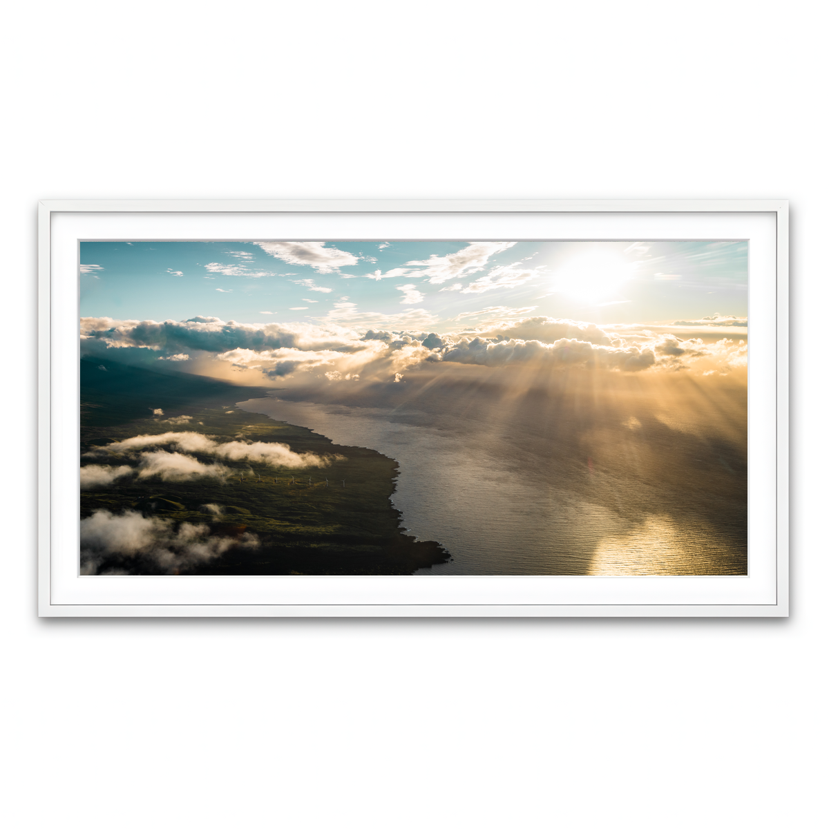 Framed Print 2x1 White