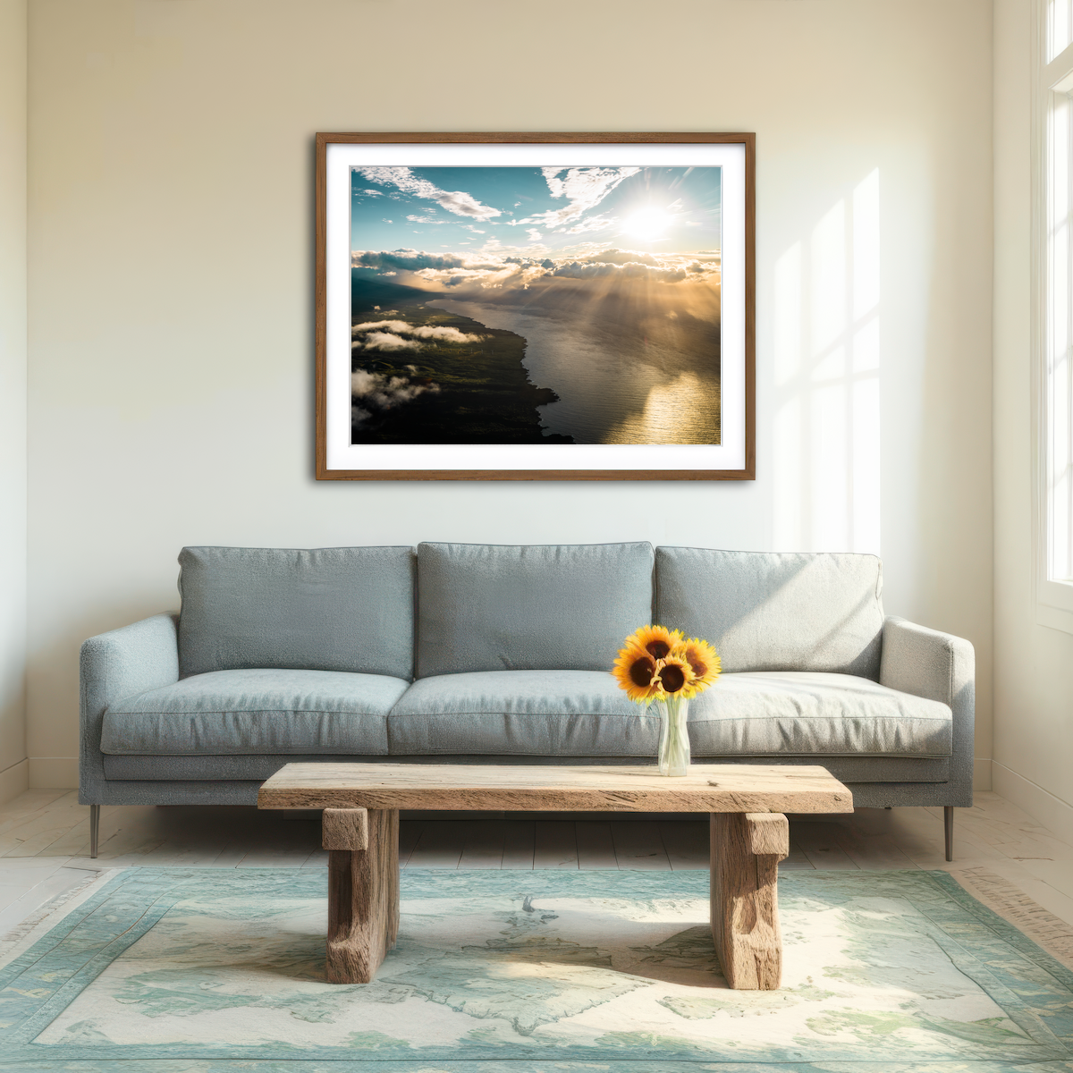 AUTO-MOCKUP ROOM | Maui From Above Wall Art