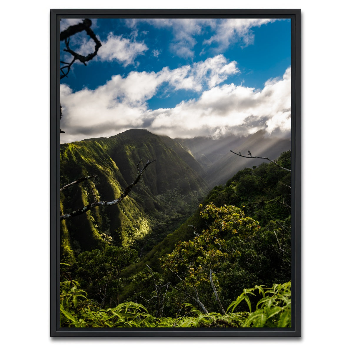 AUTO-MOCKUP WHITE | Maui Landscape | 1 Piece | Black Framed Canvas | group=3x4