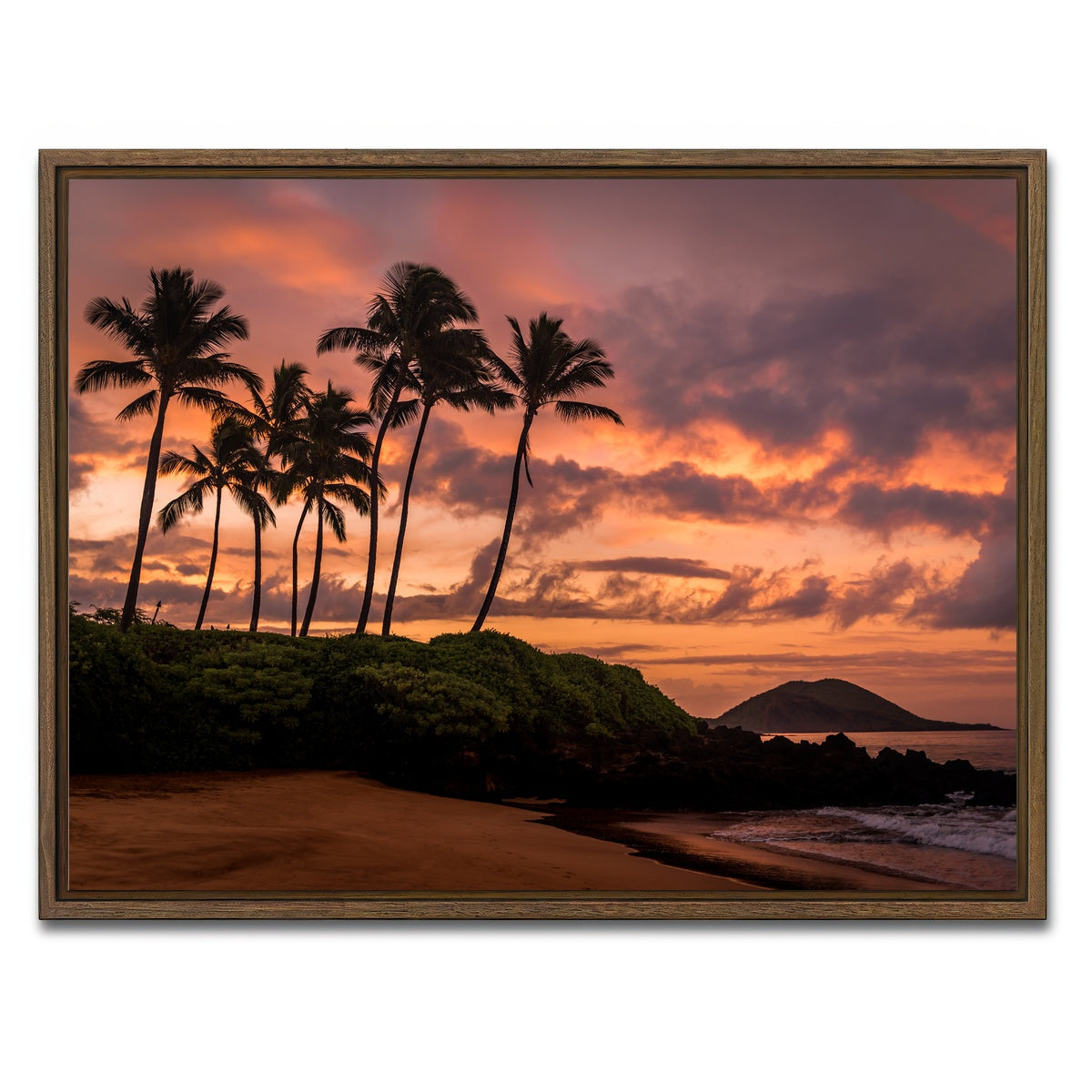 AUTO-MOCKUP WHITE | Maui Morning | 1 Piece | Walnut Framed Canvas | group=4x3